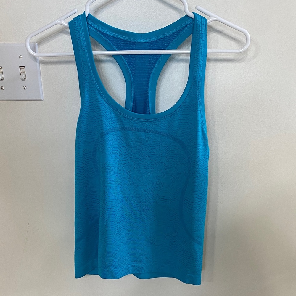 lululemon swiftly tech Bright Teal Racerback Tank Top